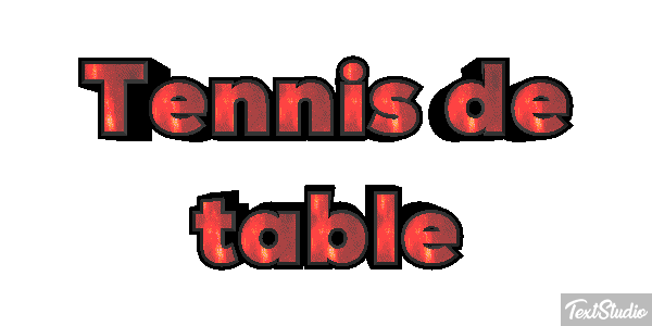 Tennis de table Effet de texte