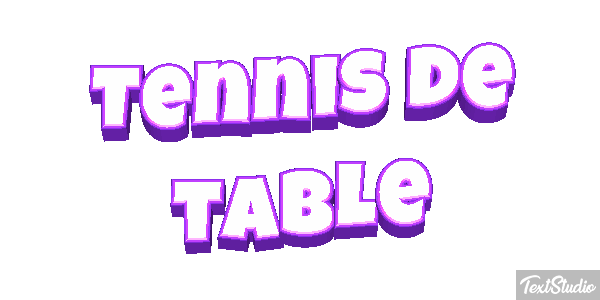 Tennis de table Effet de texte