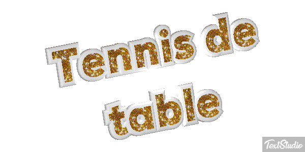 Tennis de table Effet de texte
