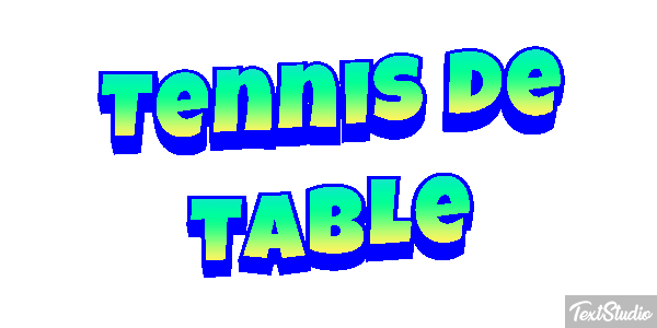 Tennis de table Effet de texte