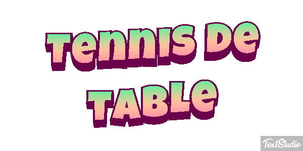 Tennis de table Effet de texte