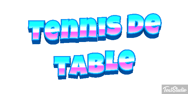 Tennis de table Effet de texte