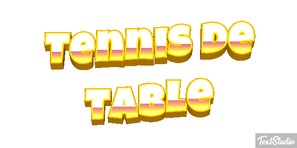 Tennis de table Effet de texte