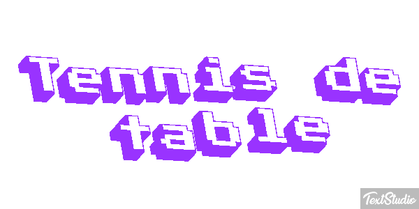 Tennis de table Effet de texte