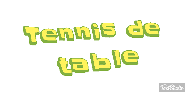 Tennis de table Effet de texte