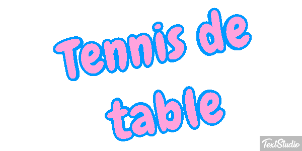 Tennis de table Effet de texte