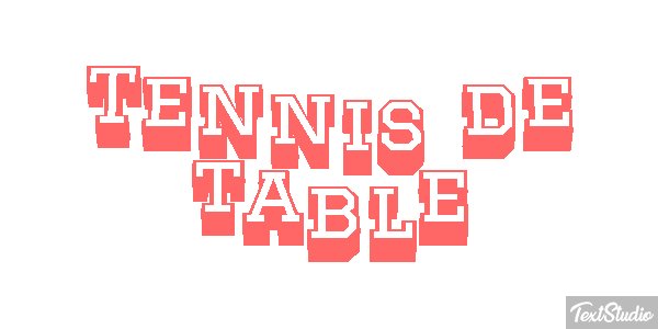 Tennis de table Effet de texte