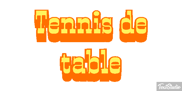 Tennis de table Effet de texte
