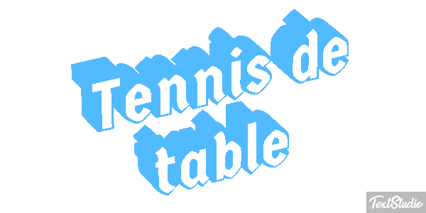 Tennis de table Effet de texte