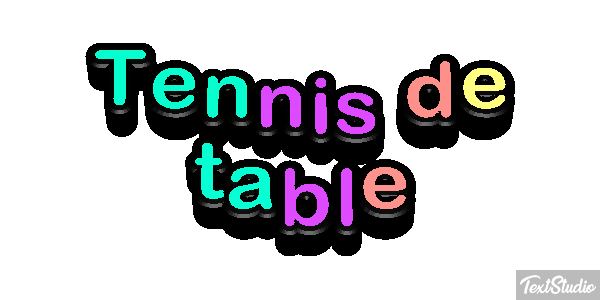 Tennis de table Effet de texte