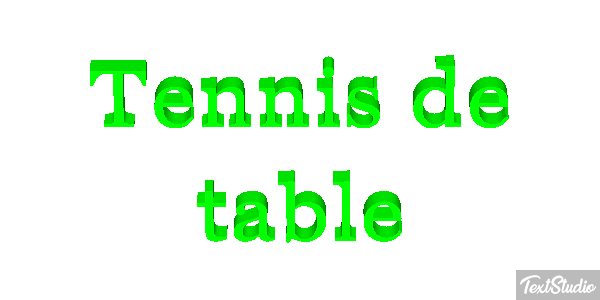 Tennis de table Effet de texte