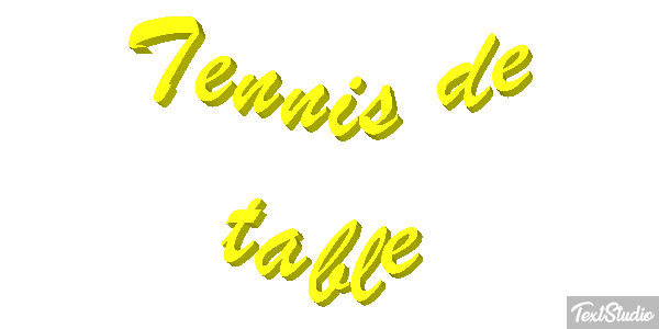 Tennis de table Effet de texte
