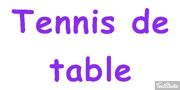 Tennis de table Effet de texte