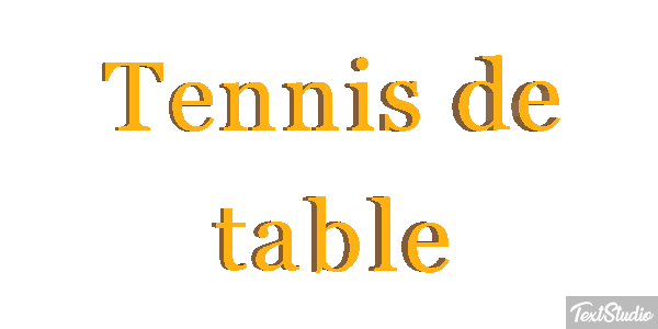 Tennis de table Effet de texte
