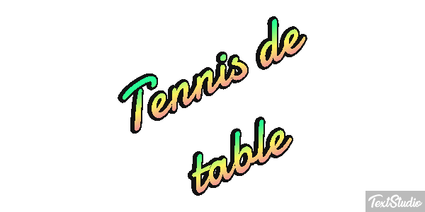 Tennis de table Effet de texte