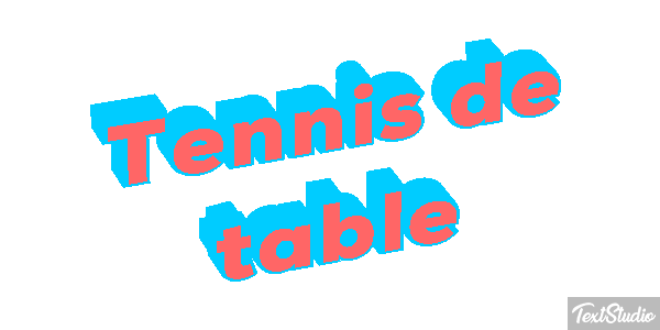 Tennis de table Effet de texte