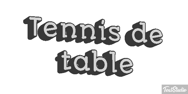 Tennis de table Effet de texte