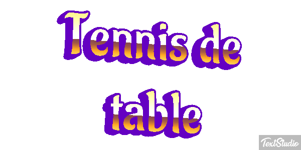 Tennis de table Effet de texte