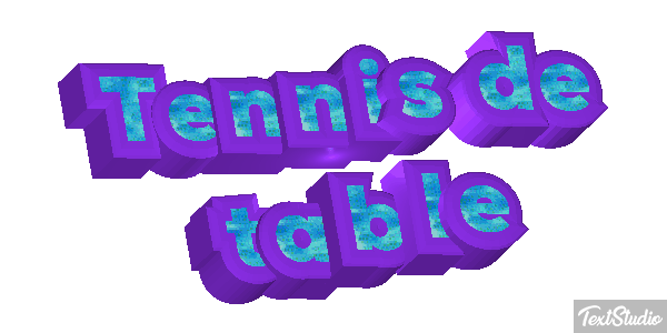 Tennis de table Effet de texte