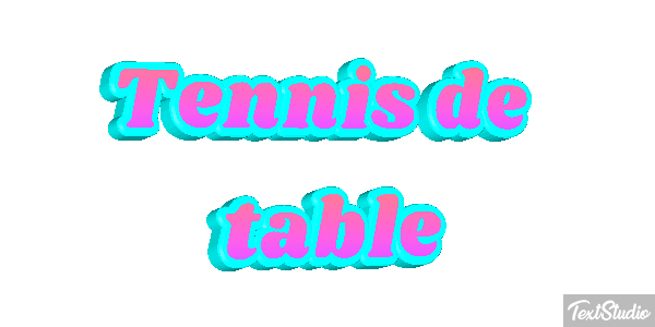 Tennis de table Effet de texte