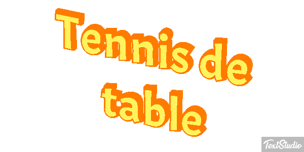 Tennis de table Effet de texte