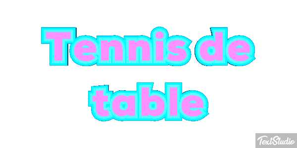 Tennis de table Effet de texte