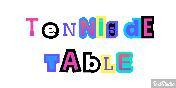 Tennis de table Effet de texte