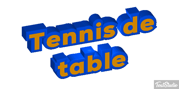 Tennis de table Effet de texte