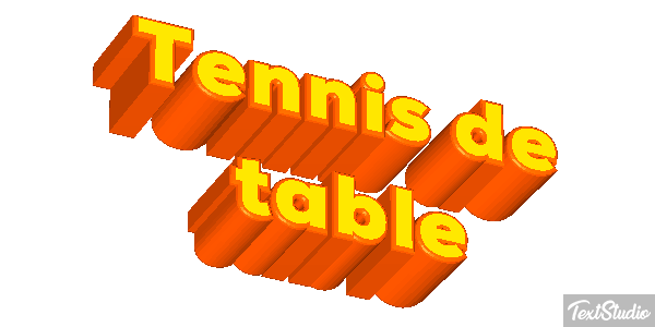 Tennis de table Effet de texte