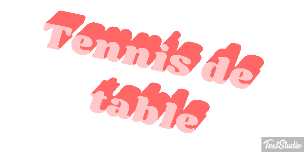 Tennis de table Effet de texte