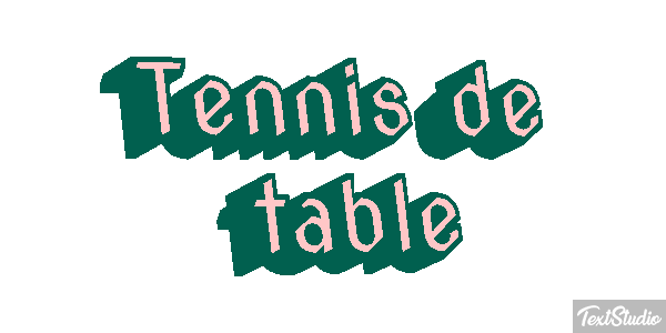 Tennis de table Effet de texte