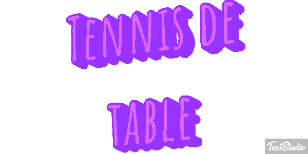 Tennis de table Effet de texte