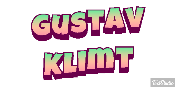 Gustav Klimt Efeito do texto