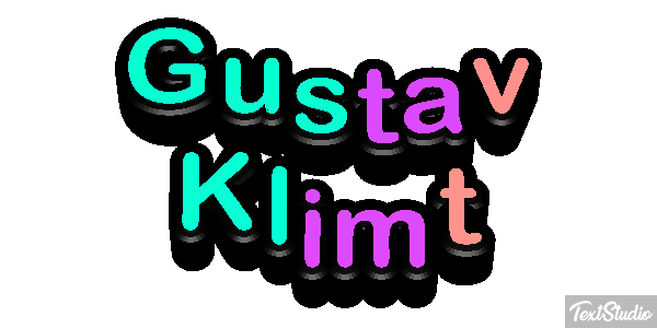 Gustav Klimt Efeito do texto