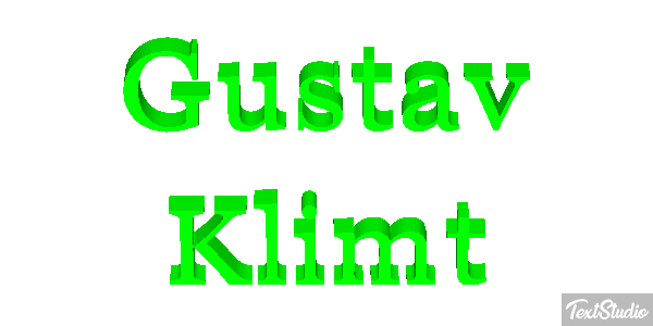 Gustav Klimt Efeito do texto
