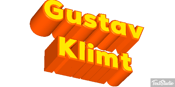 Gustav Klimt Efeito do texto