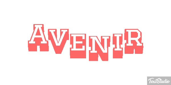 Avenir Effetto testo