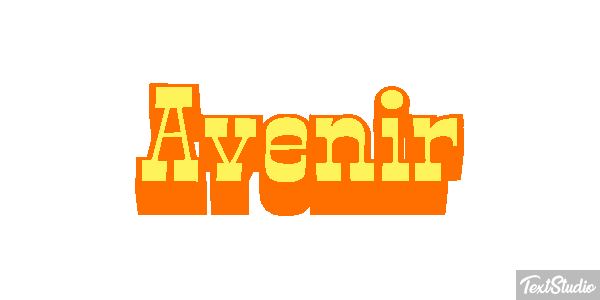 Avenir Effetto testo
