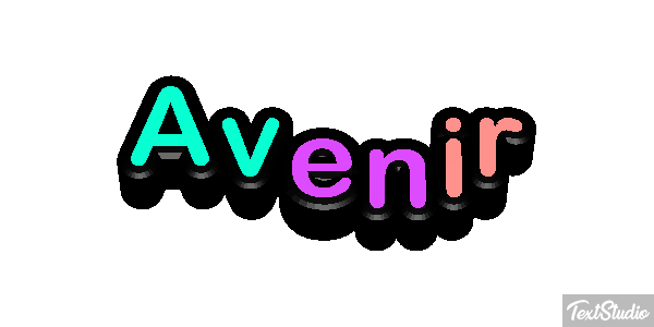 Avenir Effetto testo