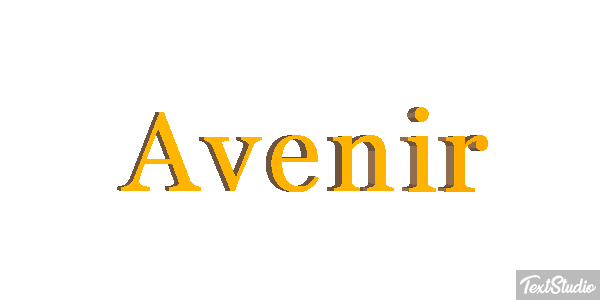 Avenir Effetto testo
