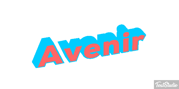 Avenir Effetto testo