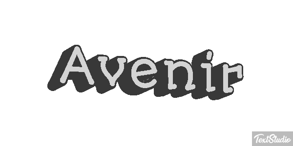 Avenir Effetto testo
