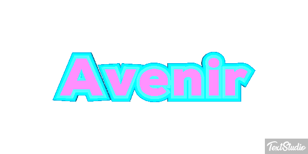 Avenir Effetto testo