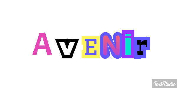 Avenir Effetto testo
