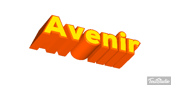 Avenir Effetto testo