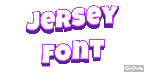 Jersey Font テキスト効果