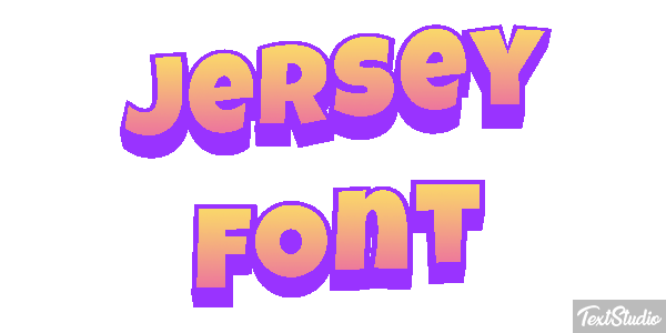 Jersey Font テキスト効果