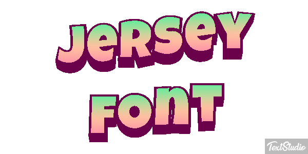 Jersey Font テキスト効果