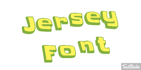 Jersey Font テキスト効果