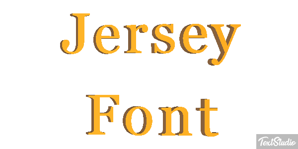 Jersey Font テキスト効果